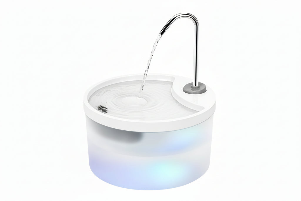 Water fountain dispencer, purified, White Option with blue light