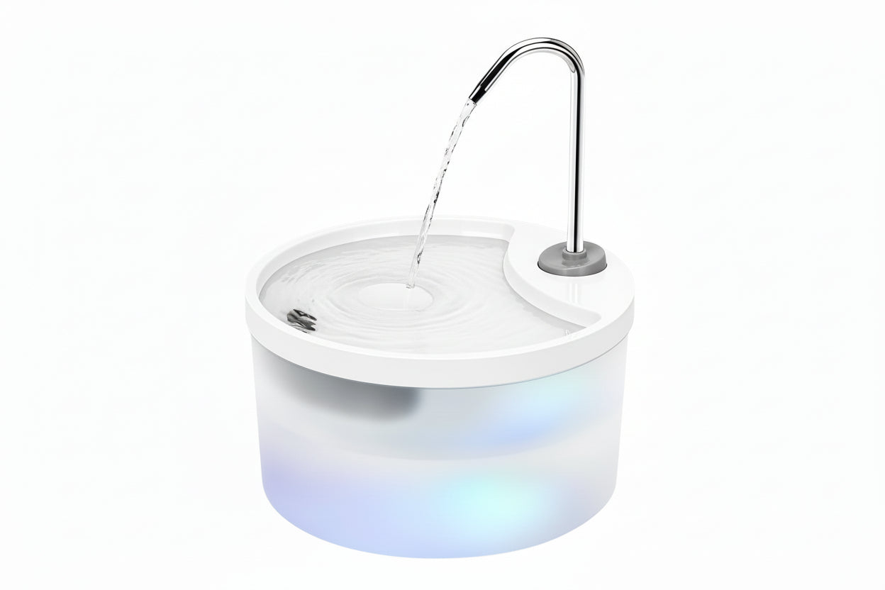 Water fountain dispencer, purified, White Option with blue light