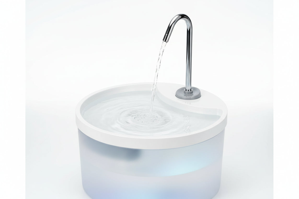 Water fountain dispencer, purified, White option