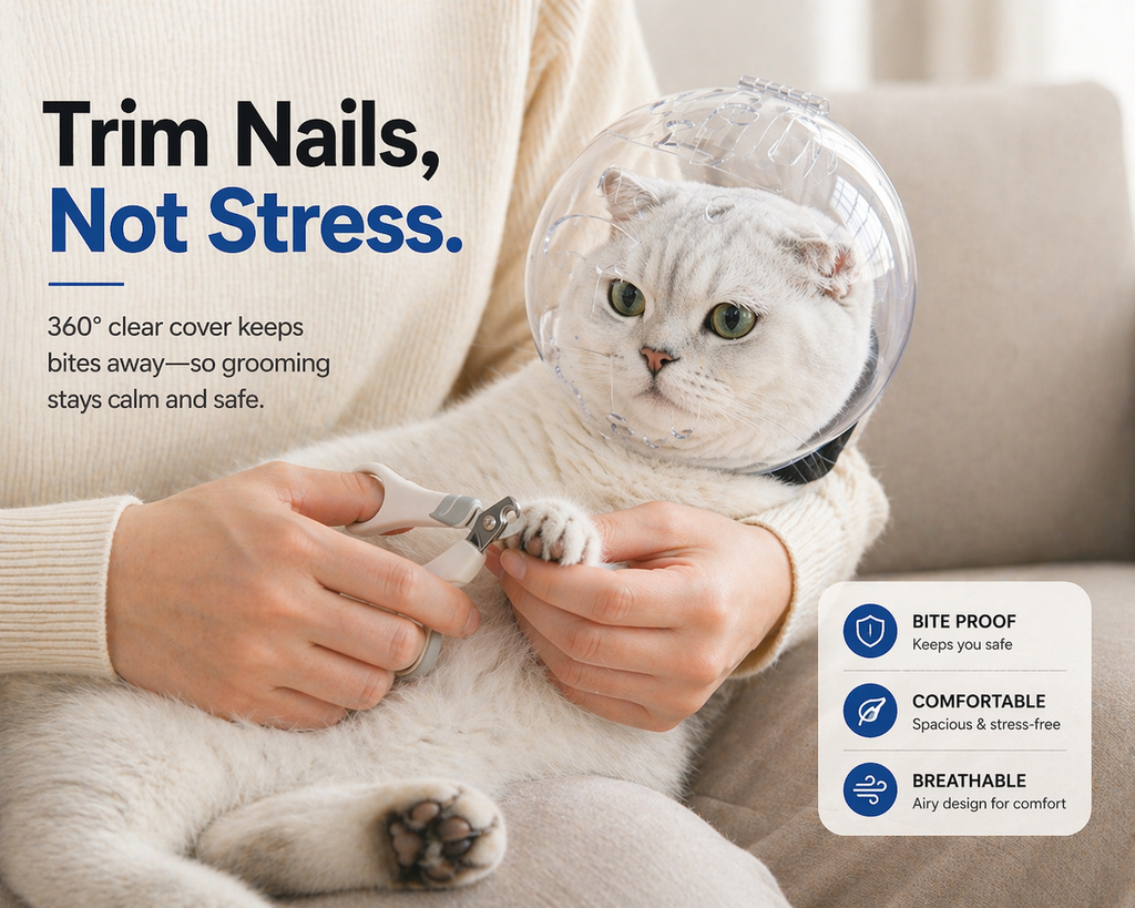 Trim nails not stress 360 clear cover bite proof comfortable breathable