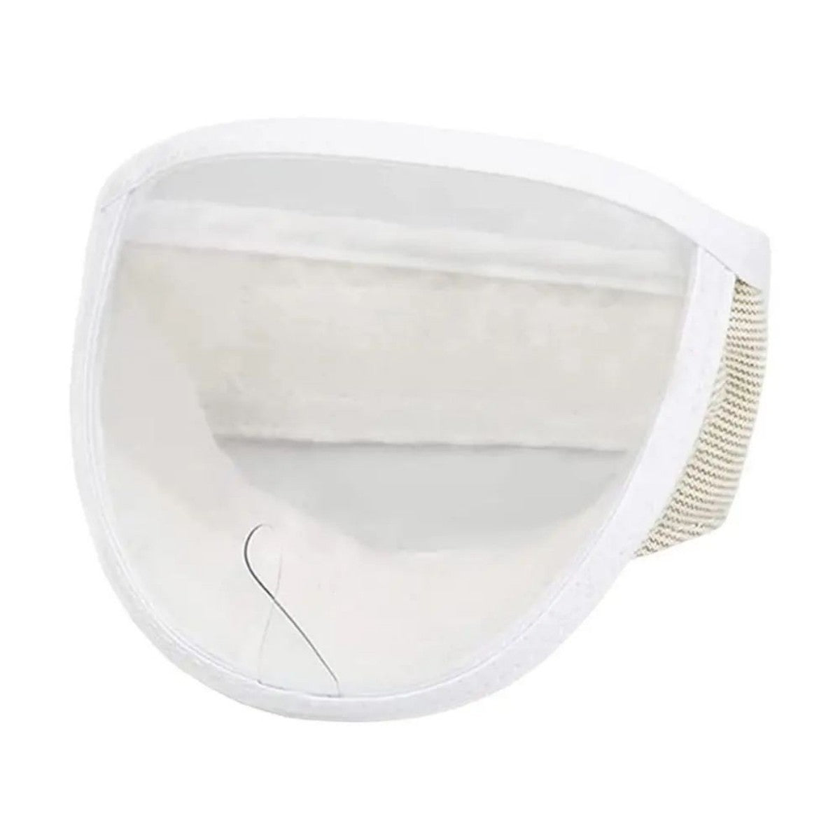 White cat muzzle inner lining soft cotton breathable vent close up